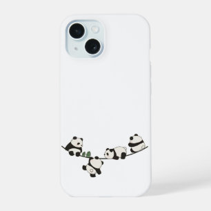 Cute Panda Telefoonhoes Kawaii Dier iPhone Hoes 15 Hoesje