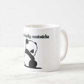 Cute panda Too peoply outside Mugs for introverts (Devant droit)