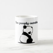 Cute panda Too peoply outside Mugs for introverts (Centre)