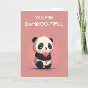 Cute Panda Valentijnsdag Kaart