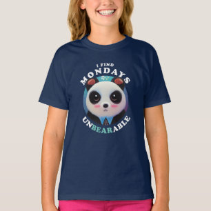 Cute Panda vindt maandag ondraaglijk Pun-prijsop T-shirt