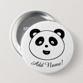Cute Panda, voeg de Button van de Naam toe (Voorkant /achterkant)