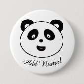 Cute Panda, voeg de Button van de Naam toe (Voorkant)
