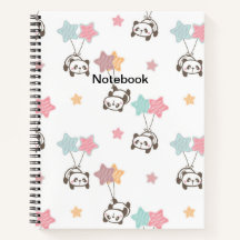 Cute Panda White Notitieboek