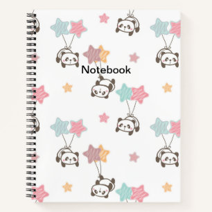 Cute Panda White Notitieboek
