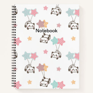 Cute Panda White Notitieboek