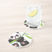 Cute Panda Zandsteen Onderzetter (Zijkant)