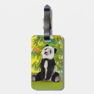 Cute Pandabeer Kawaii Dierenliefhebber Perfect Cad Bagagelabel