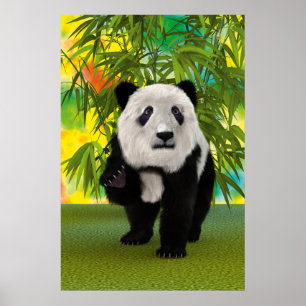 Cute Pandabeer Kawaii Dierenliefhebber Perfect Cad Poster
