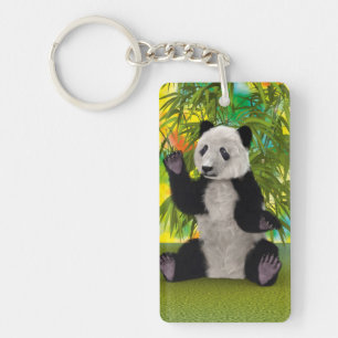 Cute Pandabeer Kawaii Dierenliefhebber Perfect Cad Sleutelhanger