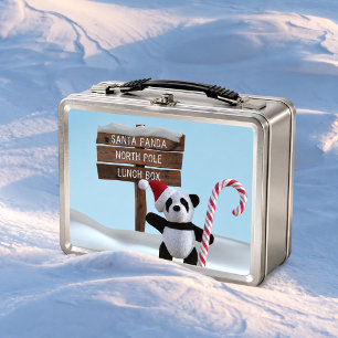 Cute Pandabeer Noordpool Kinderen Metalen Lunchbox