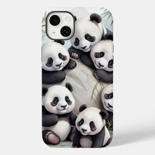 Cute Pandas Group Photo Case-Mate iPhone Case (Achterkant)