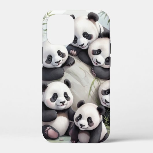 Cute Pandas Group Photo Case-Mate iPhone Case (Achterkant)