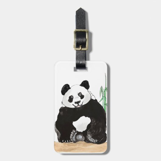 Cute Pandas Rule Bagagelabel (Voorkant verticaal)