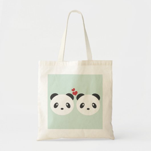 Cute pandas tote bag (Voorkant)