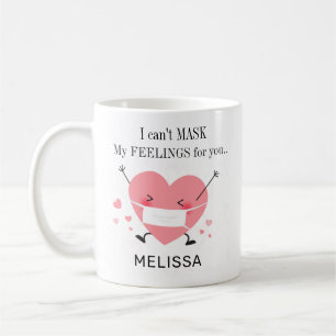 Cute Pandemic Valentijnsdag Personalize Name Koffiemok
