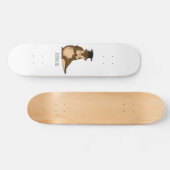 Cute pangolin graduate cartoon skateboard (Horizontaal)