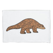 Cute Pangolin on white Kussensloop (Voorkant)
