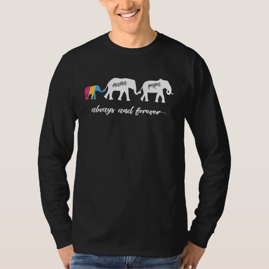 Cute Pansexual Elephant Parent T-shirt (Voorkant)