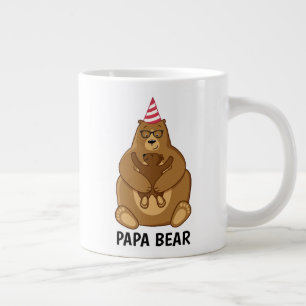 Cute Papa Bear Fathers Day Gift Specialty Mug Extra Grote Beker