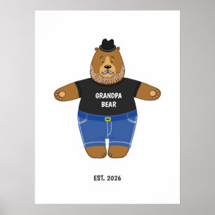 Cute Papa Beer Vaderdag Geschenk Speciale Mok Poster