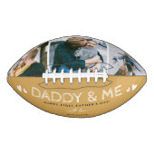 Cute 'Papa & Me' Foto Collage 1st Vaderdag American Football (Voorkant)