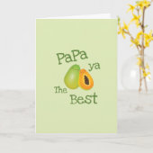 Cute Papa Ya de beste grappige fruitpun voor papa Kaart (Gele Bloem)
