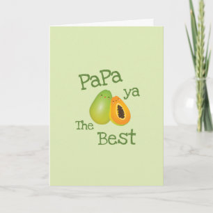 Cute Papa Ya de beste grappige fruitpun voor papa Kaart