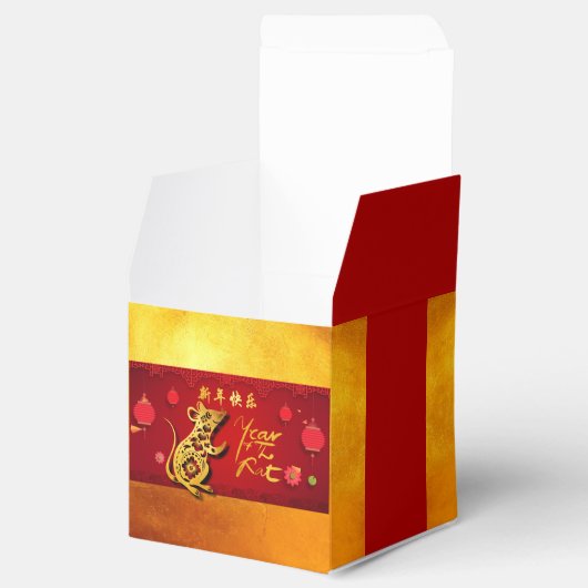 Cute Paper-cut Rat Year Stylized lantern CCFB Bedankdoosjes (Geopend)