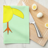 Cute Pâques Chick Custom Cuisine Serviette (Quart Plié)