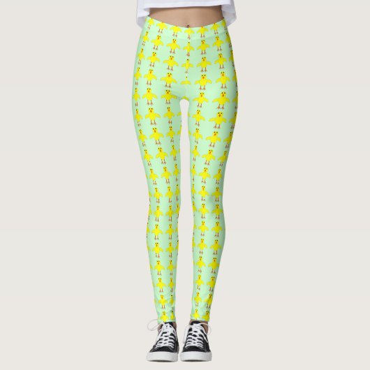 Cute Pâques Leggings de poussins (Devant)