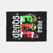 Cute Para Elf Squad Funny Christmas Elf Kids Teach Fleece Deken (Voorkant (Horizontaal))