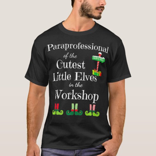 Cute Paraprofessional leraar kerstkleppen T-shirt (Voorkant)