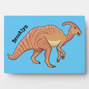 Cute parasaurolophus dinosaur cartoon fotoplaat