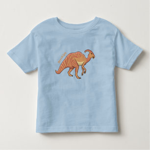 Cute parasaurolophus dinosaur cartoon kinder shirts