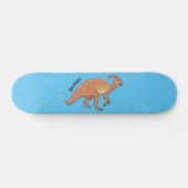 Cute parasaurolophus dinosaur cartoon skateboard (Horizontaal)