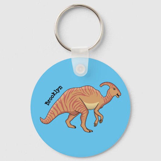Cute parasaurolophus dinosaur cartoon sleutelhanger (Voorkant)