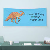 Cute parasaurolophus dinosaur cartoon spandoek (Beurs)
