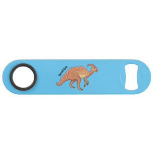 Cute parasaurolophus dinosaur cartoon speed flessenopener