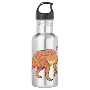 Cute parasaurolophus dinosaur cartoon waterfles 
