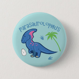 Cute Parasaurolophus Ronde Button 5,7 Cm