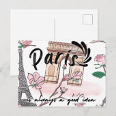 Cute Paris France is altijd een goed idee Briefkaart (Voorkant / Achterkant)