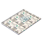 Cute Paris Street Scene | Monogram Waterverf Notitieboek (Linkerzijde)