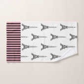 Cute Paris Tour Eiffel Serviettes de bain Set Cade (Serviette à main)