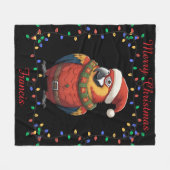 Cute Parrot Fleece Blanket Deken (Voorkant (Horizontaal))