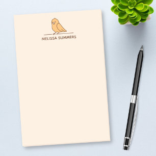 Cute Parrot Parakeet Bird Custom Name Post-it® Notes