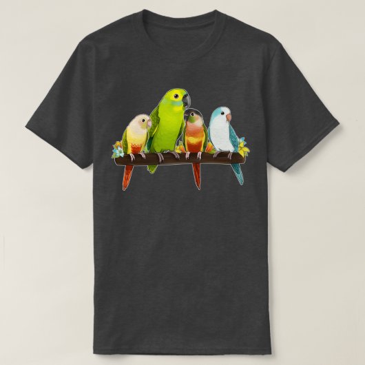 Cute Parrots T-shirt (Design voorkant)