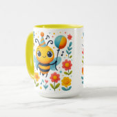 Cute Party Bee Ceramic Mug (Devant gauche)