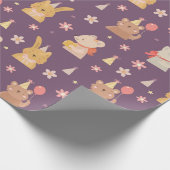 Cute Party Critters Cadeaupapier (Hoek)
