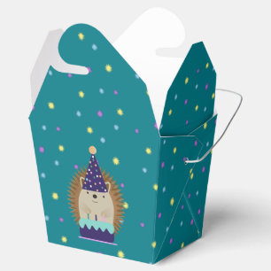 Cute Party Hedag met een Confetti Background Bedankdoosjes